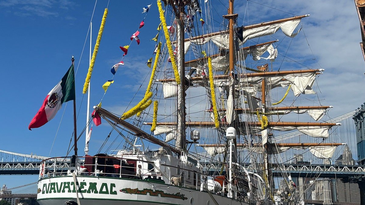 Mexican naval ship in the dock