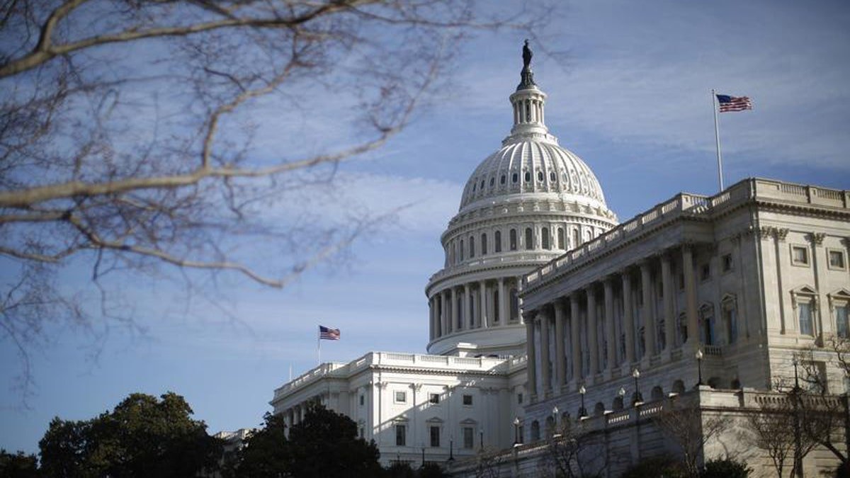 Capitol was seen with the blue sky in the background