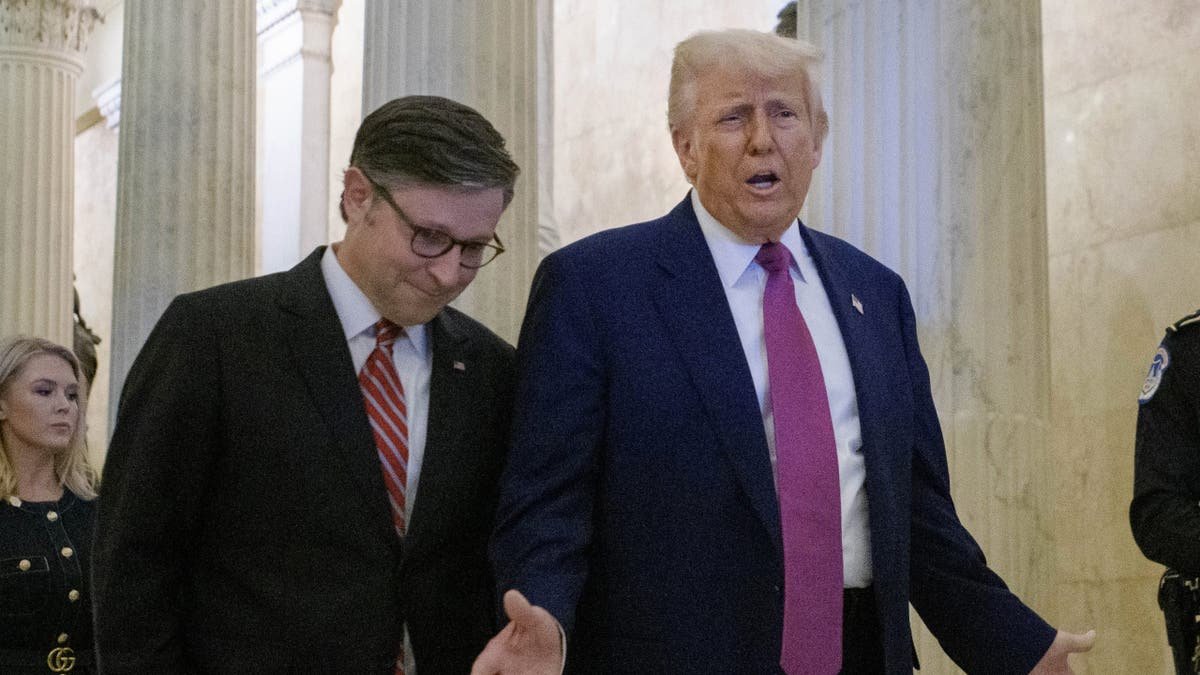 President Donald Trump, the center, joined the Speaker of <a href=