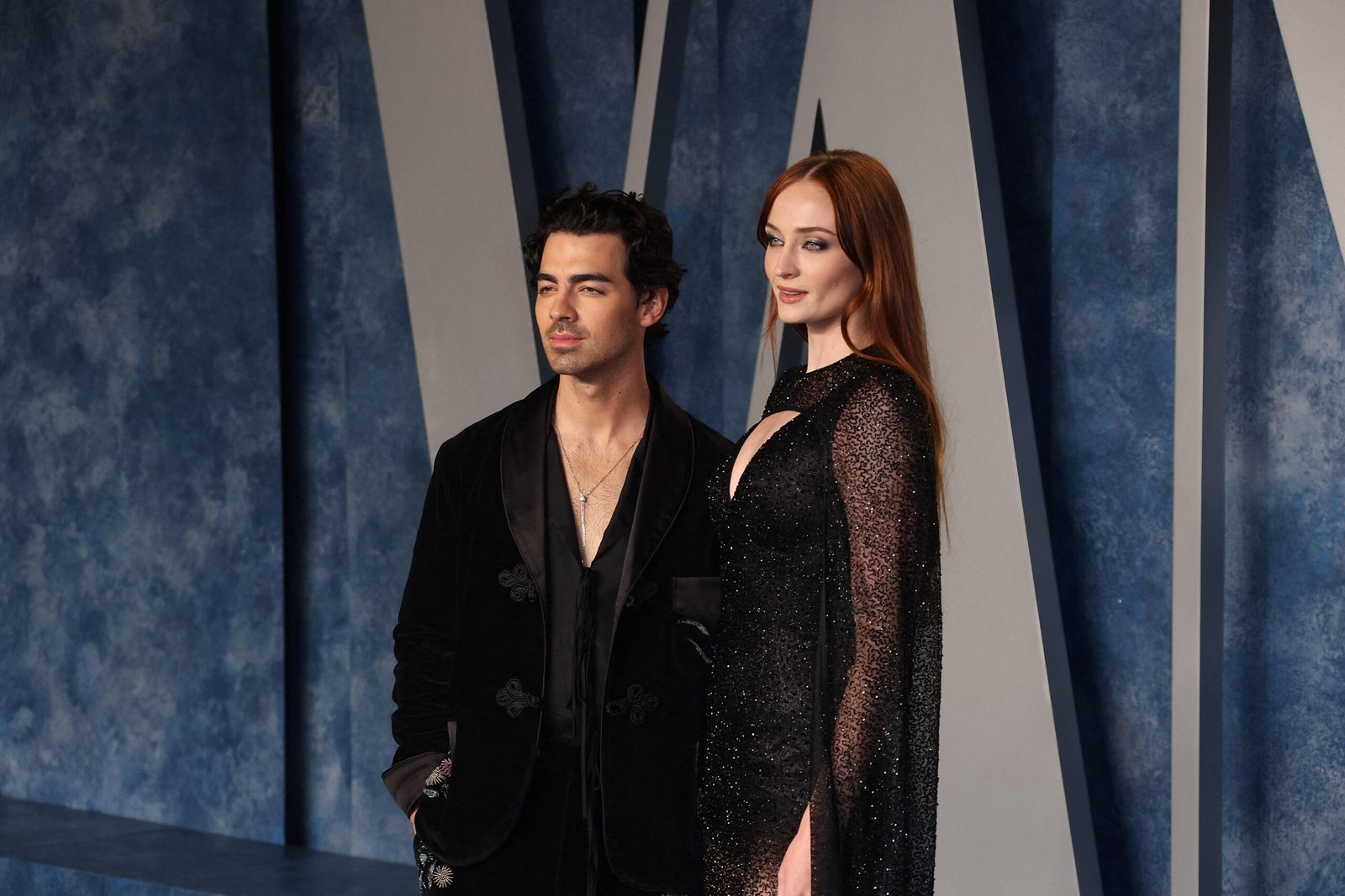 Joe Jonas and Sufi Turner in 2023 Oscar Vanity Fair Party