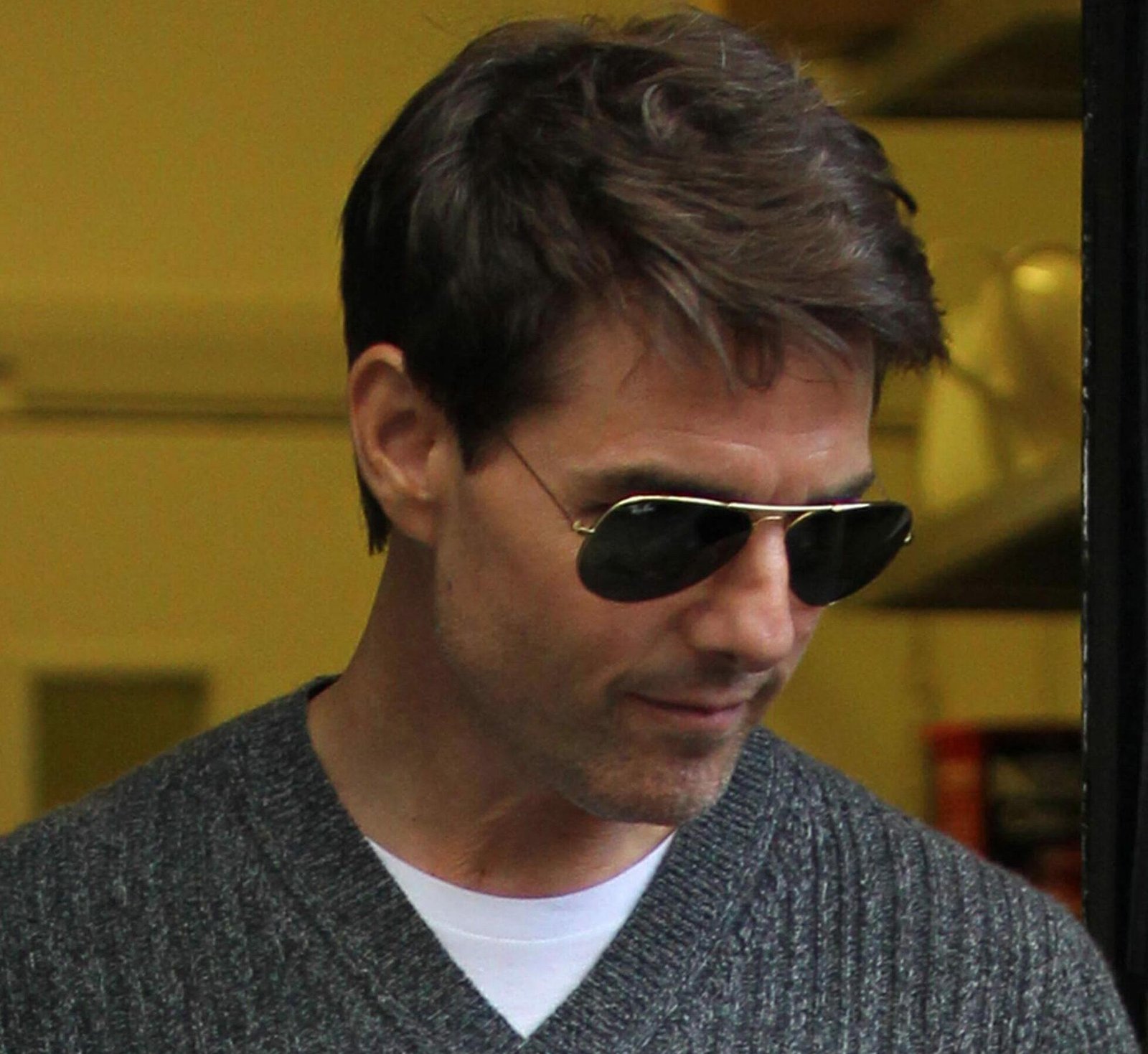 Tom Cruise was seen leaving the Holborn offices building.
