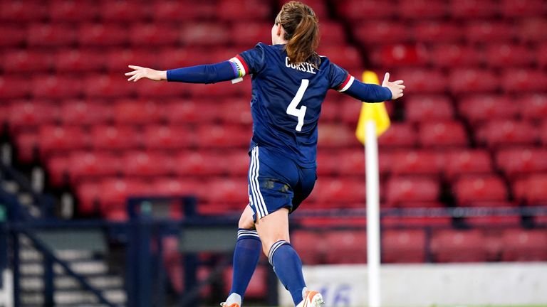 Corsi scored 20 goals for Scotland