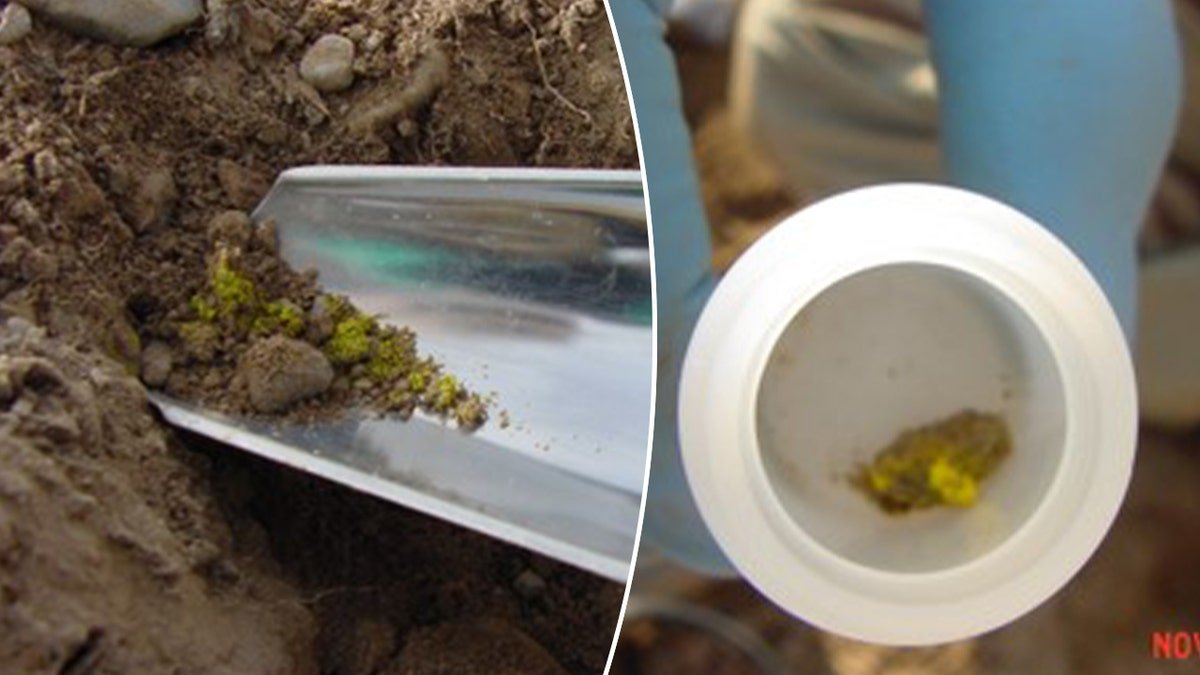 Pictures appear visible "YellowCake" It was found on the ground at the K2 base