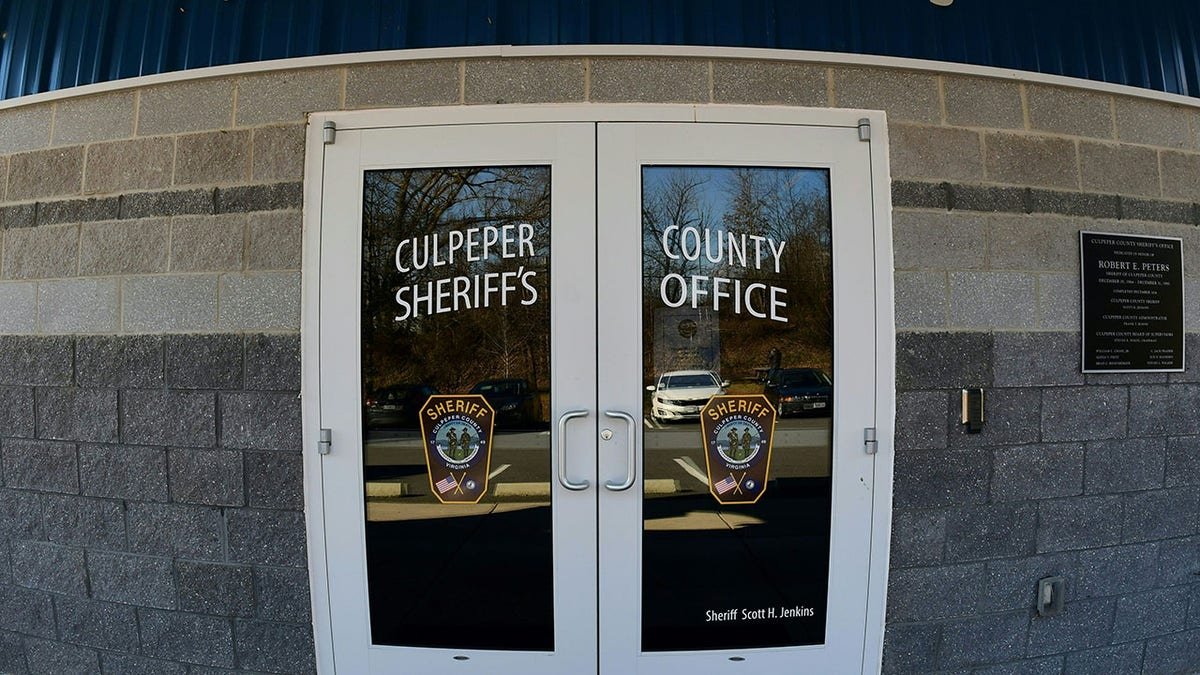 The entrance to the office of Colbeber County Sharif