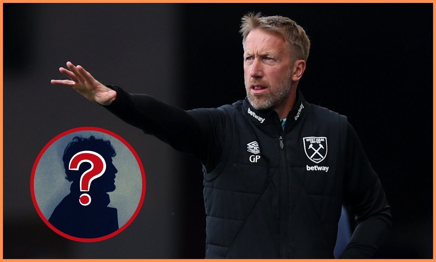 Graham Potter during West Ham vs. IPSTOC