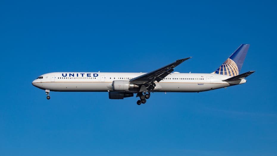 United Airlines aircraft on the flight