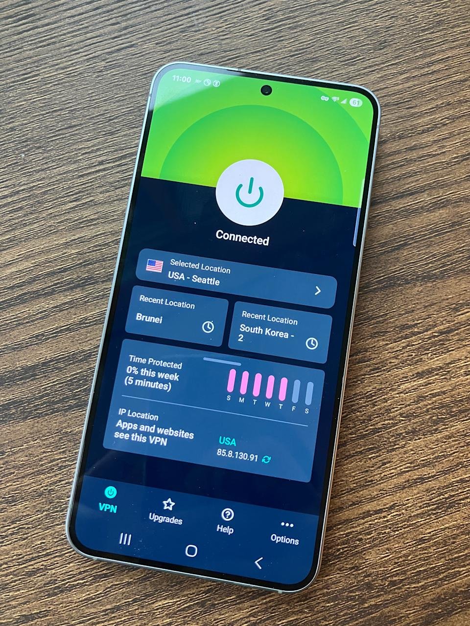 ExpressVPN's Android app puts a little more information on the screen than it needs to, but still runs well.