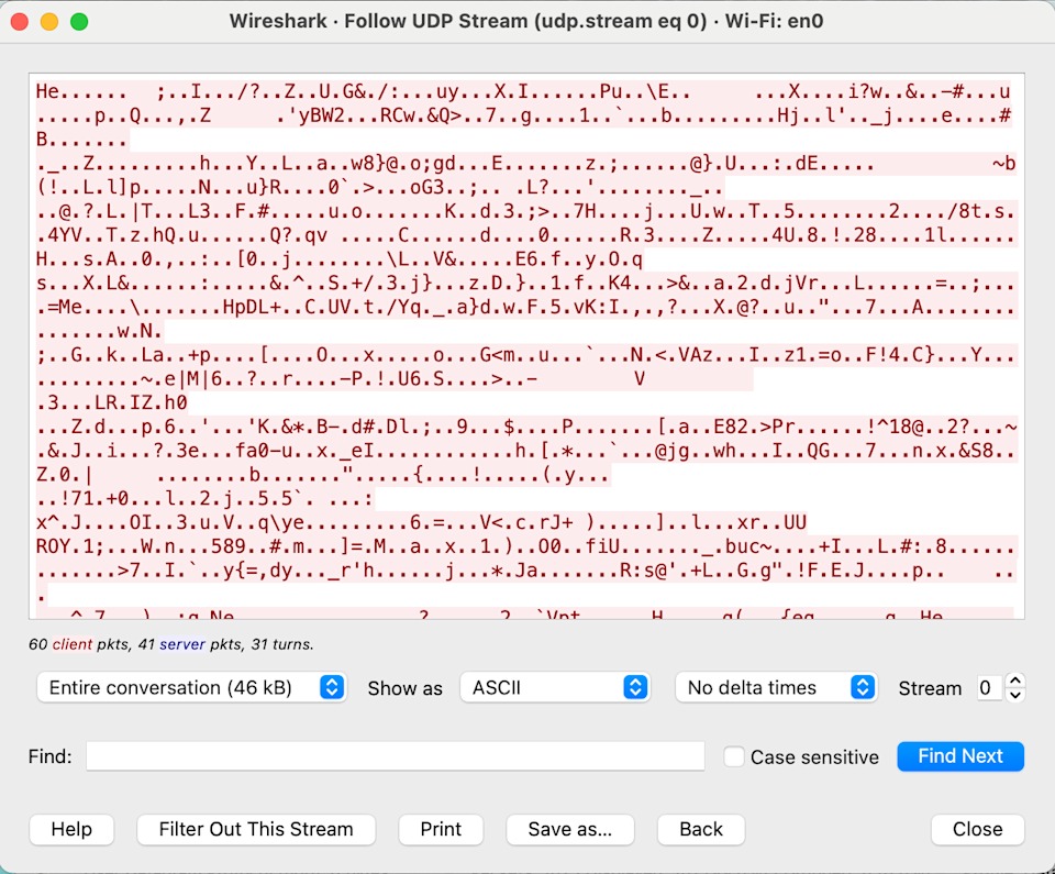 After connecting to ExpressVPN, HTTP packets were rendered unreadable while in transit.