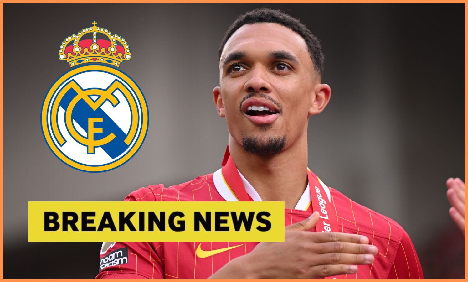 Trent Alexander-Arnold is a picture with a sign 