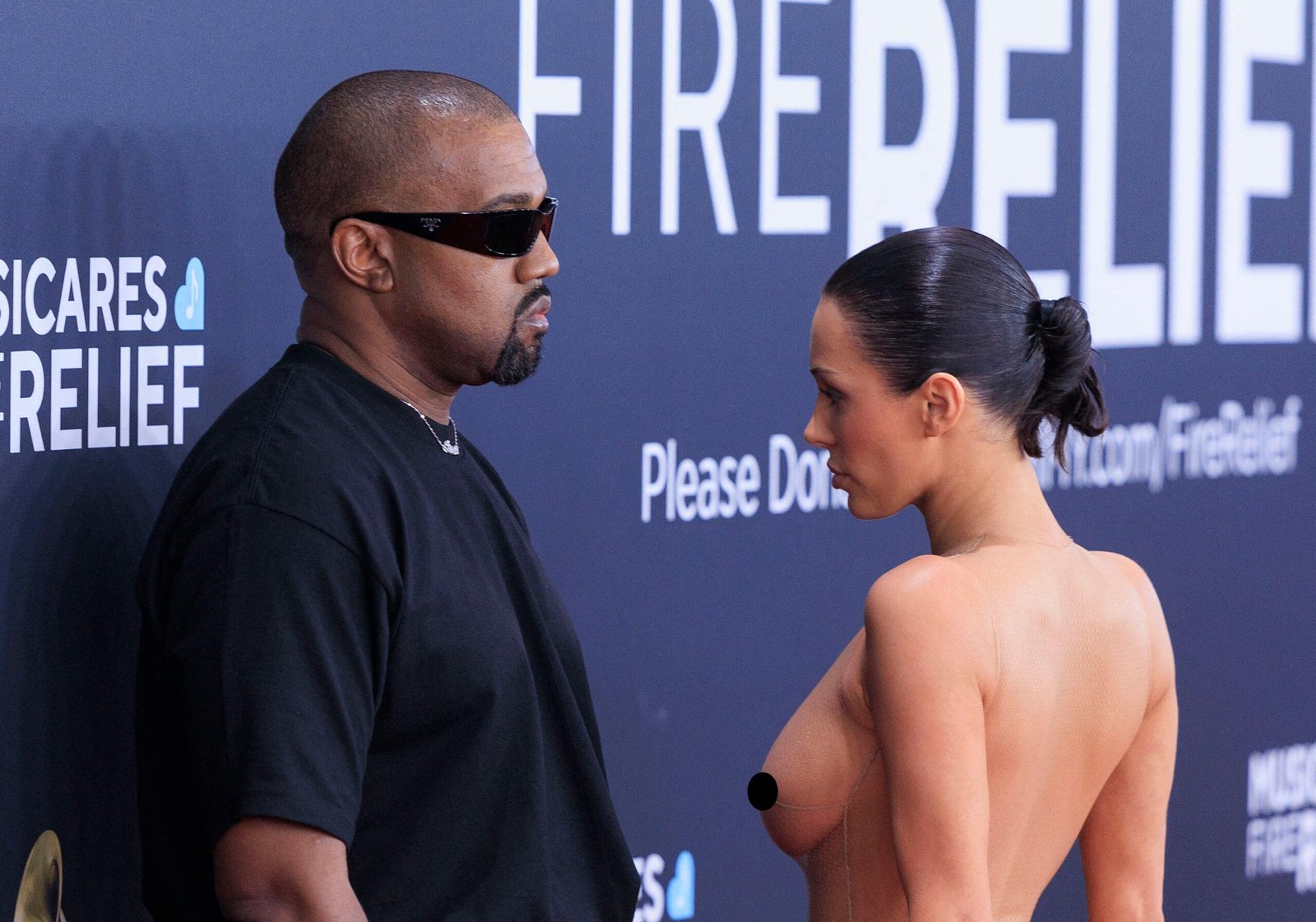 Kanye West and his wife Bianca Siarore at the sixteenth annual Grammy <a href=