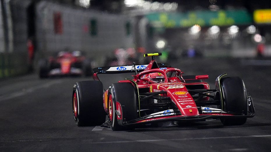 Ferrari race on Formula 1 track