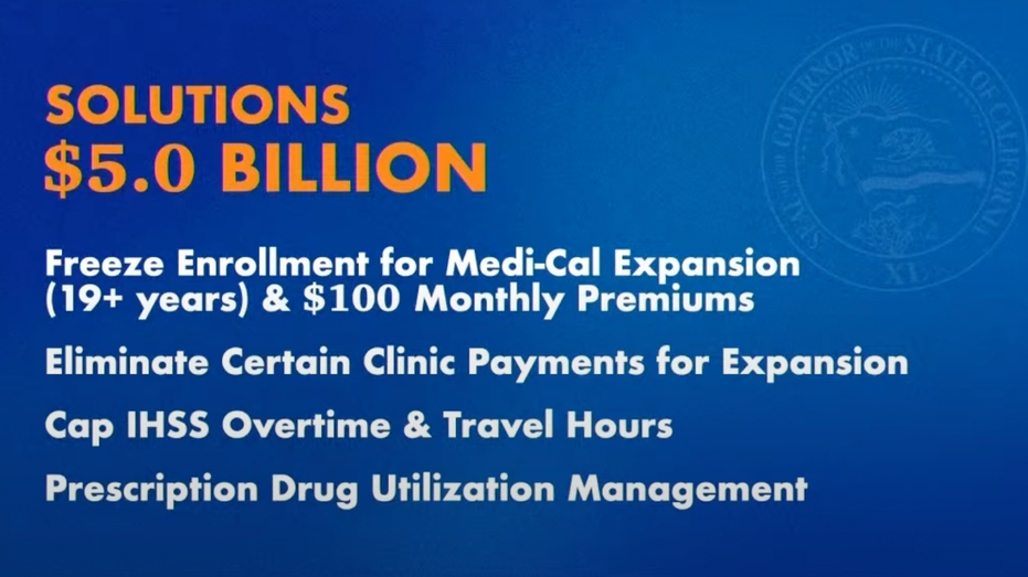 Screen snapshot of the Gavin Newsom plan