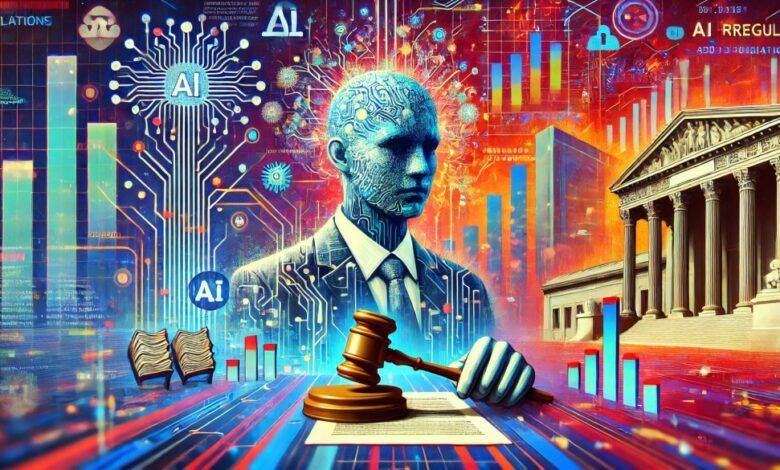 OpenAI Microsoft tell Senate no one country can win AI.14 An image symbolizing AI regulation and the current chaotic state of overs.jpeg