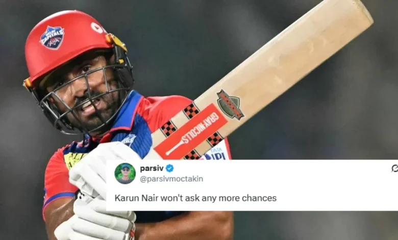 SRH vs DC Fans show no mercy as Karun Nair.webp