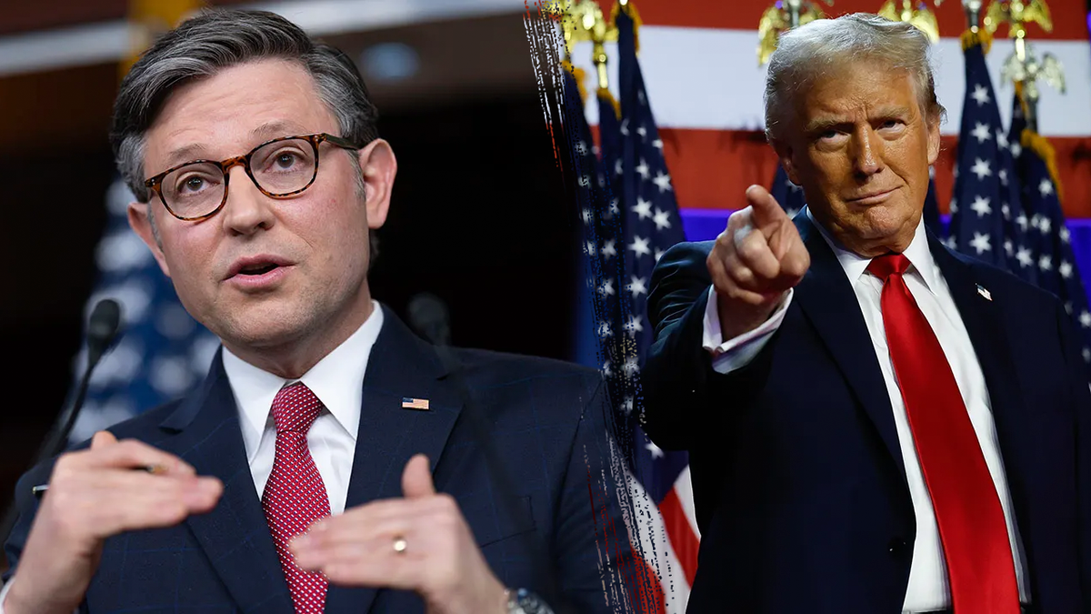Mike Johnson and Donald Trump in the image of mixing pictures