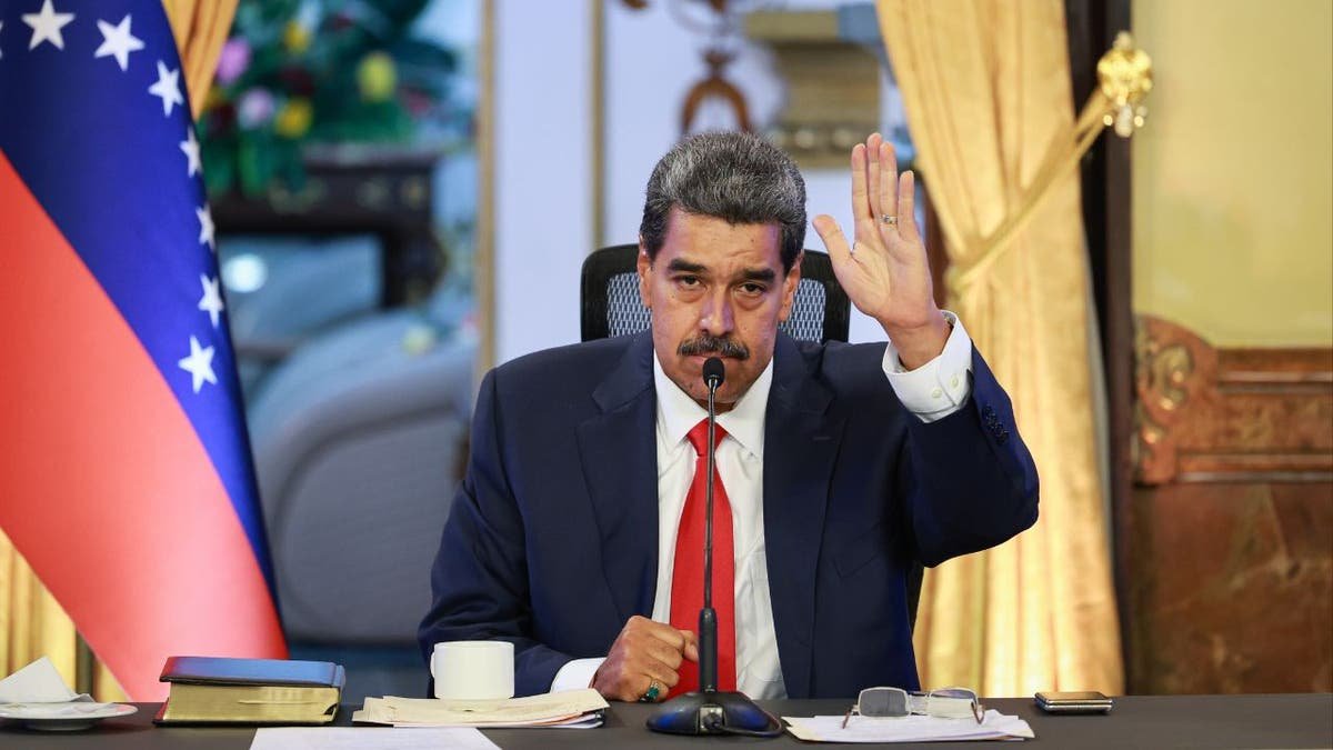 President Nicholas Maduro in an office