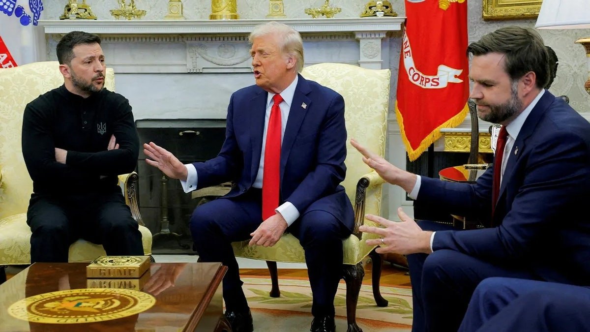 President Donald Trump, Vice President JD Vance and Ukrainian President Folodimir Zelinsky enters into an argument in the Oval Office.