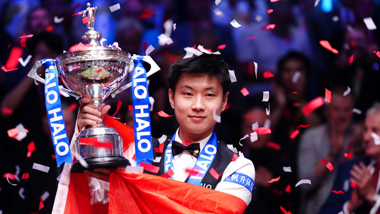 Zhao defeated Mark Williams to secure the world title and becomes the first winner of the championship from China