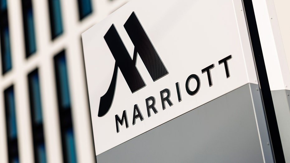 Marriott Hotel sign outside the building