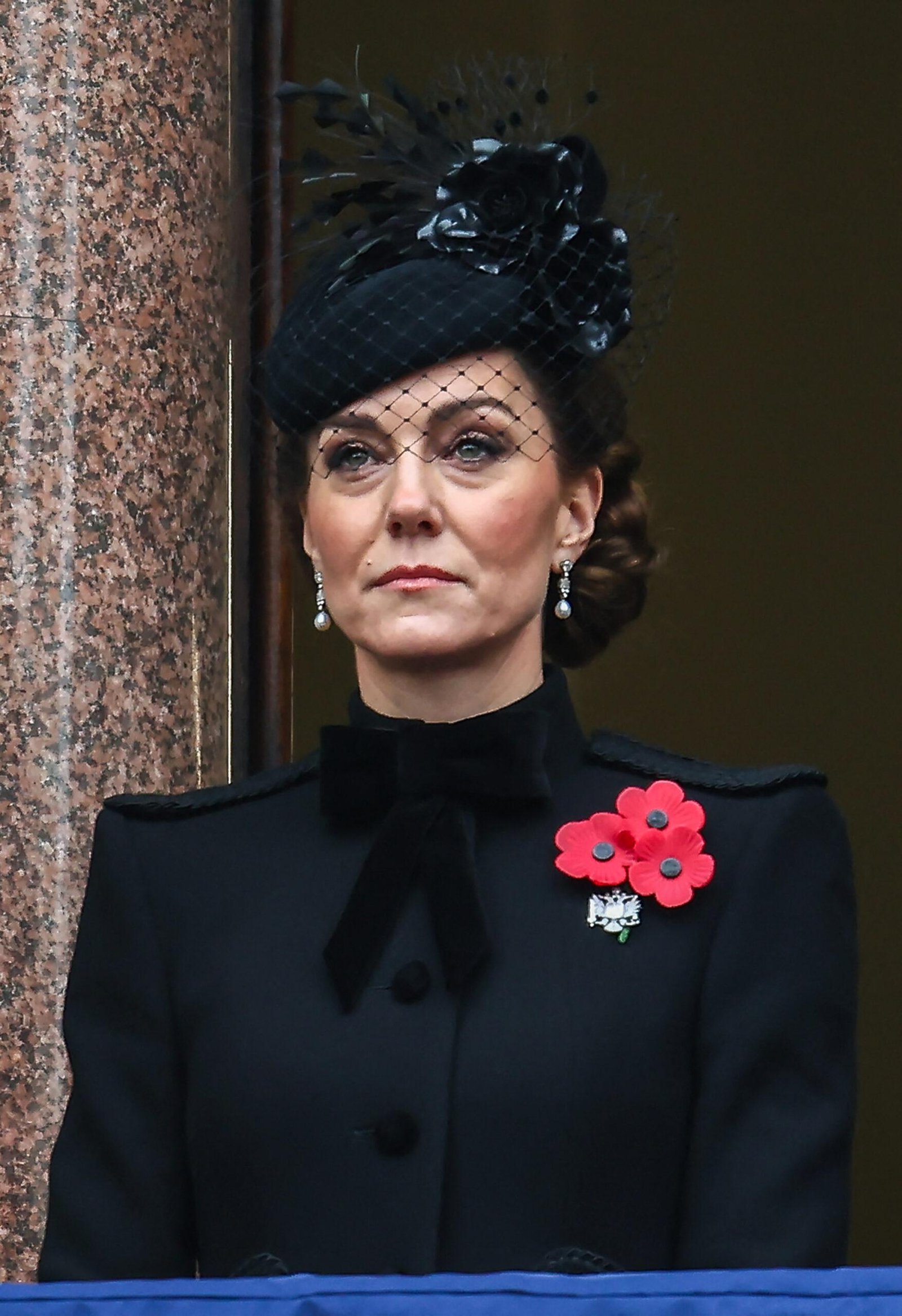 Kate Middleton attends the national memory service in Cenotaph, London, UK, on November 10, 2024.