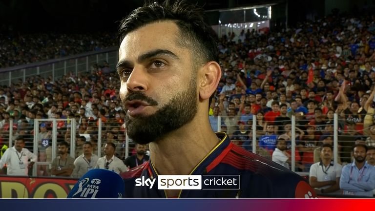 Vorat Kohli interacts to win the first IPL title with Royal Challeners Bengaluru after being the Punjabi kings. 