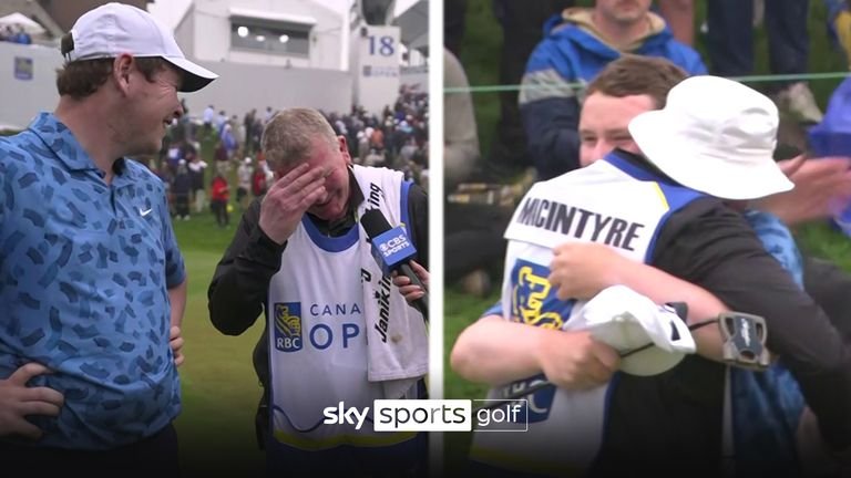 MacIntyre and DAD will participate in an emotional moment after PgA Tour's first victory