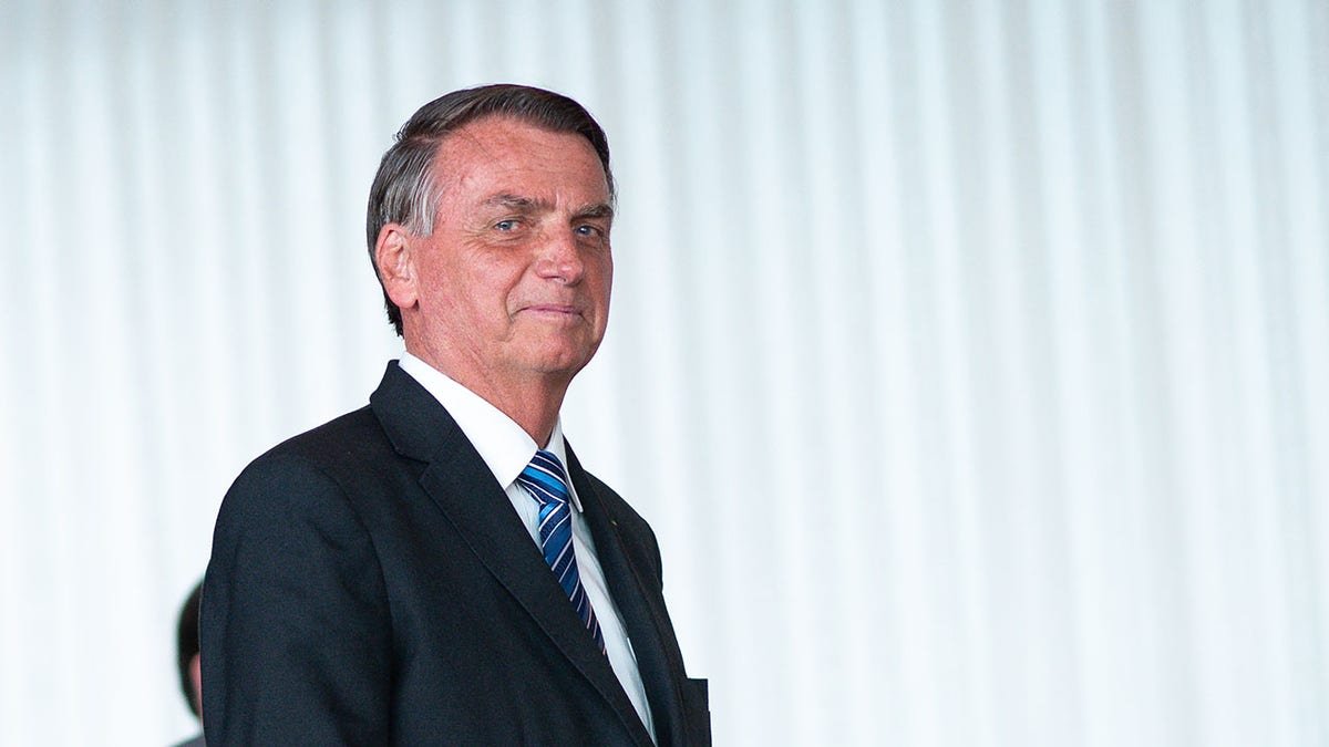 Brazilian President Jayer Bolsonaro at a post -election press conference