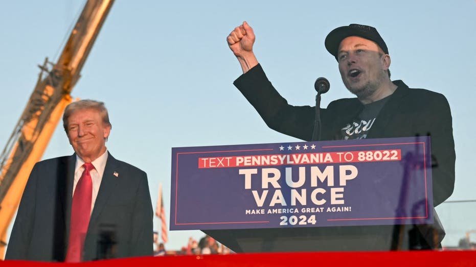 Elon Musk and Donald Trump in a march