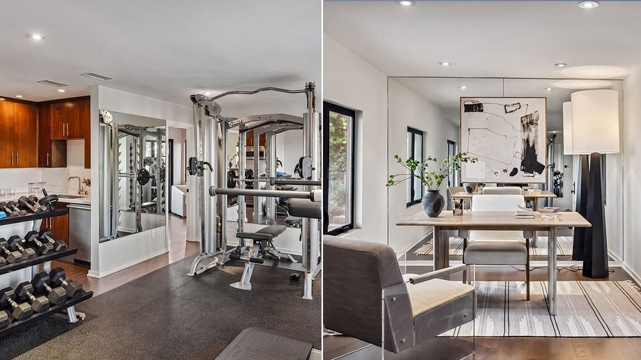 The additional housing unit features a gym and office.