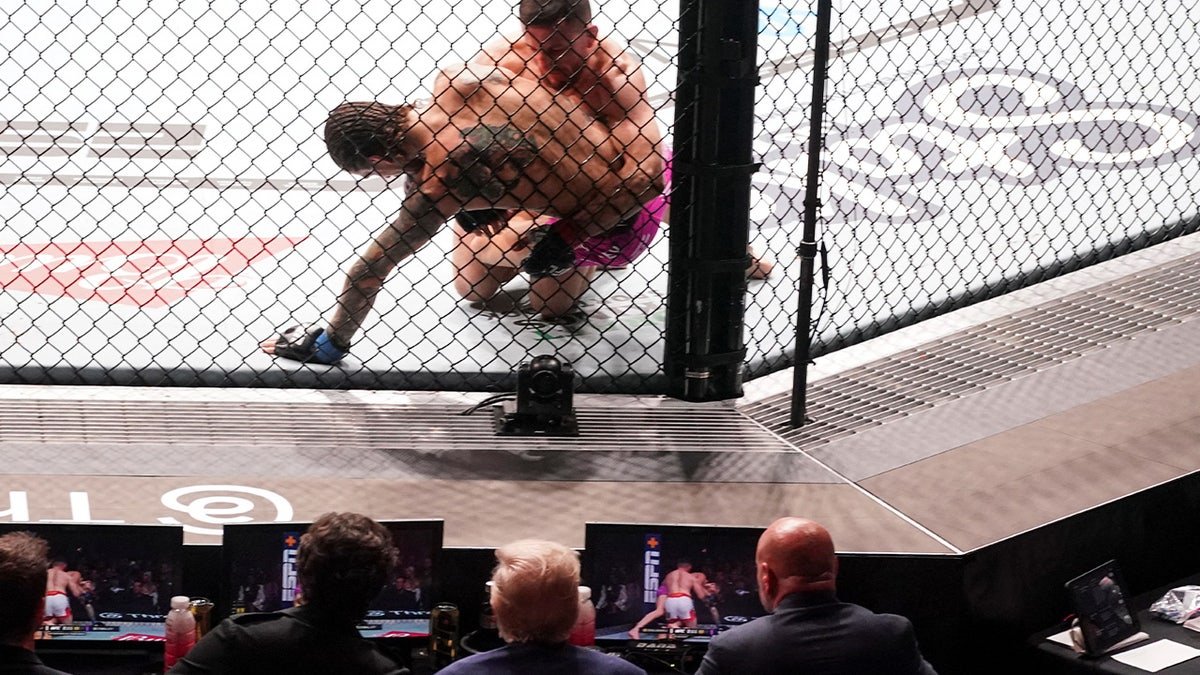 President Donald Trump and Dana White in UFC 316