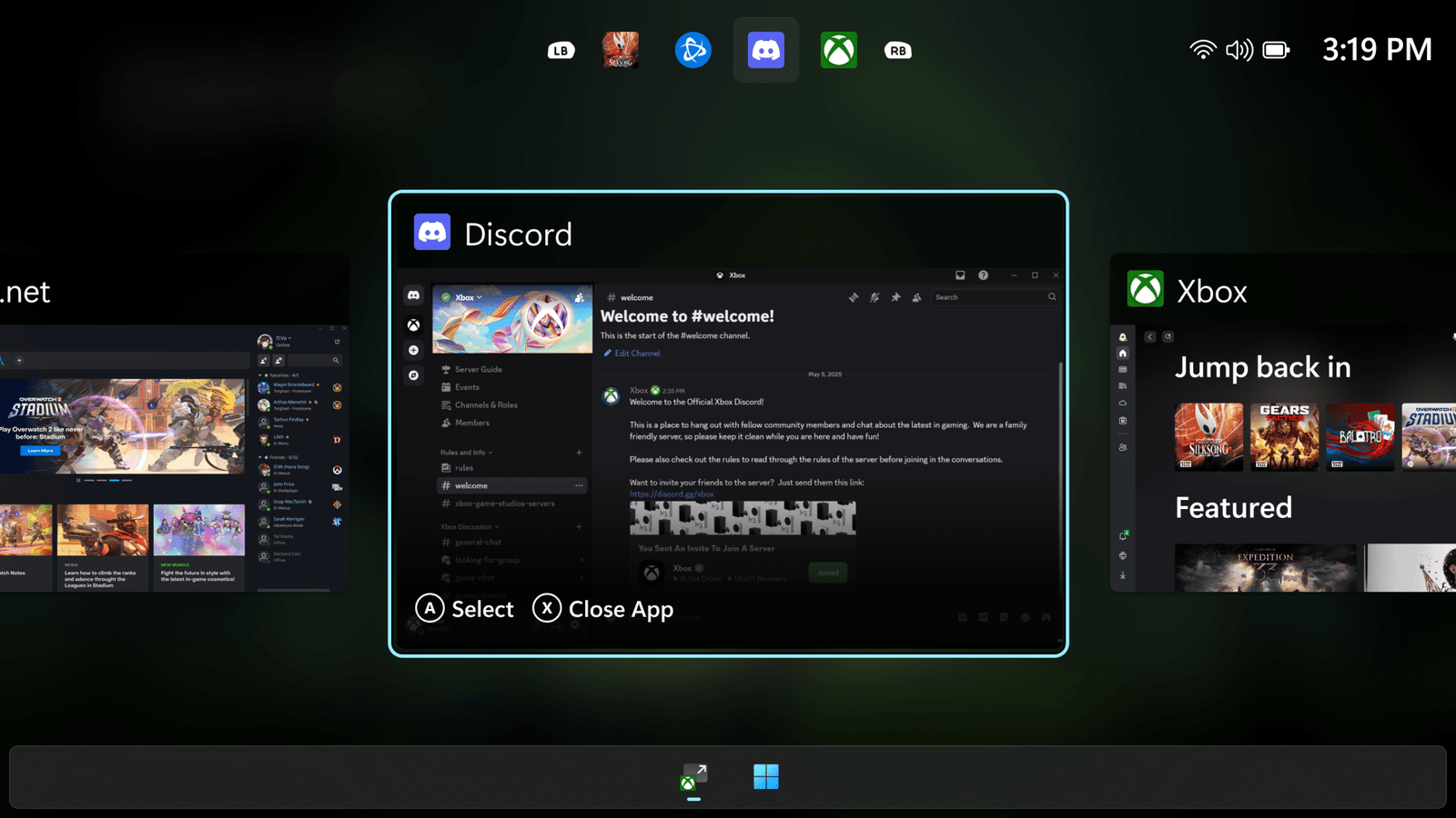 A friendly task transformer allows you to jump between applications and games.