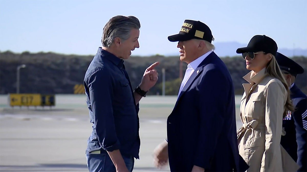 Newsom and Trump on Tarmac