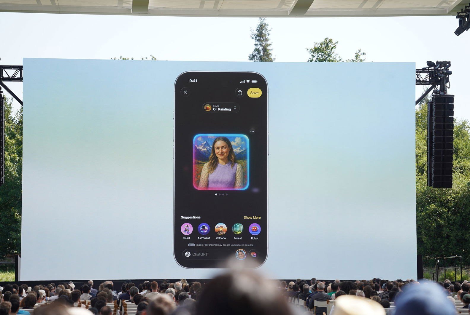 Image of the IOS 26 photo stadium.