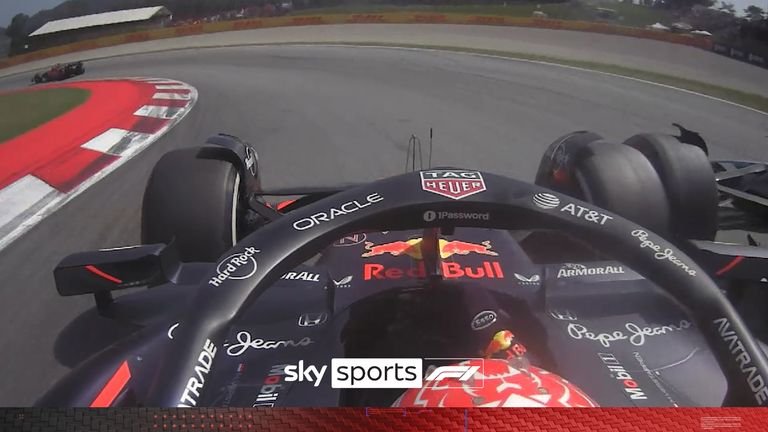 Watch new clips from Max Verstapen's on board while he and George Russell meet at a controversial moment during the Spanish Grand Prix rolls.