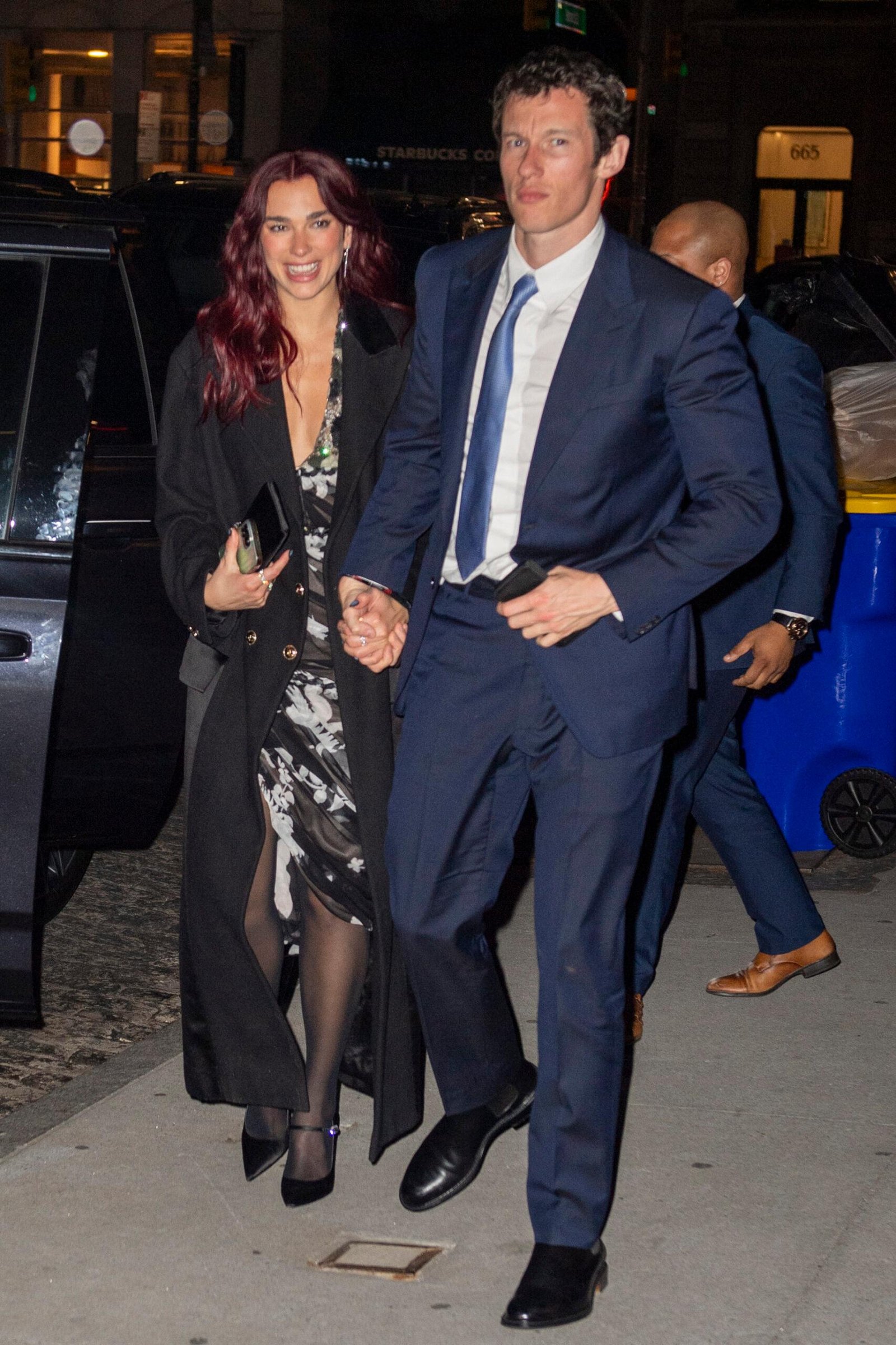 Dua LIPA goes for dinner at NYC's Trendy Zero Bond Club with her boyfriend.