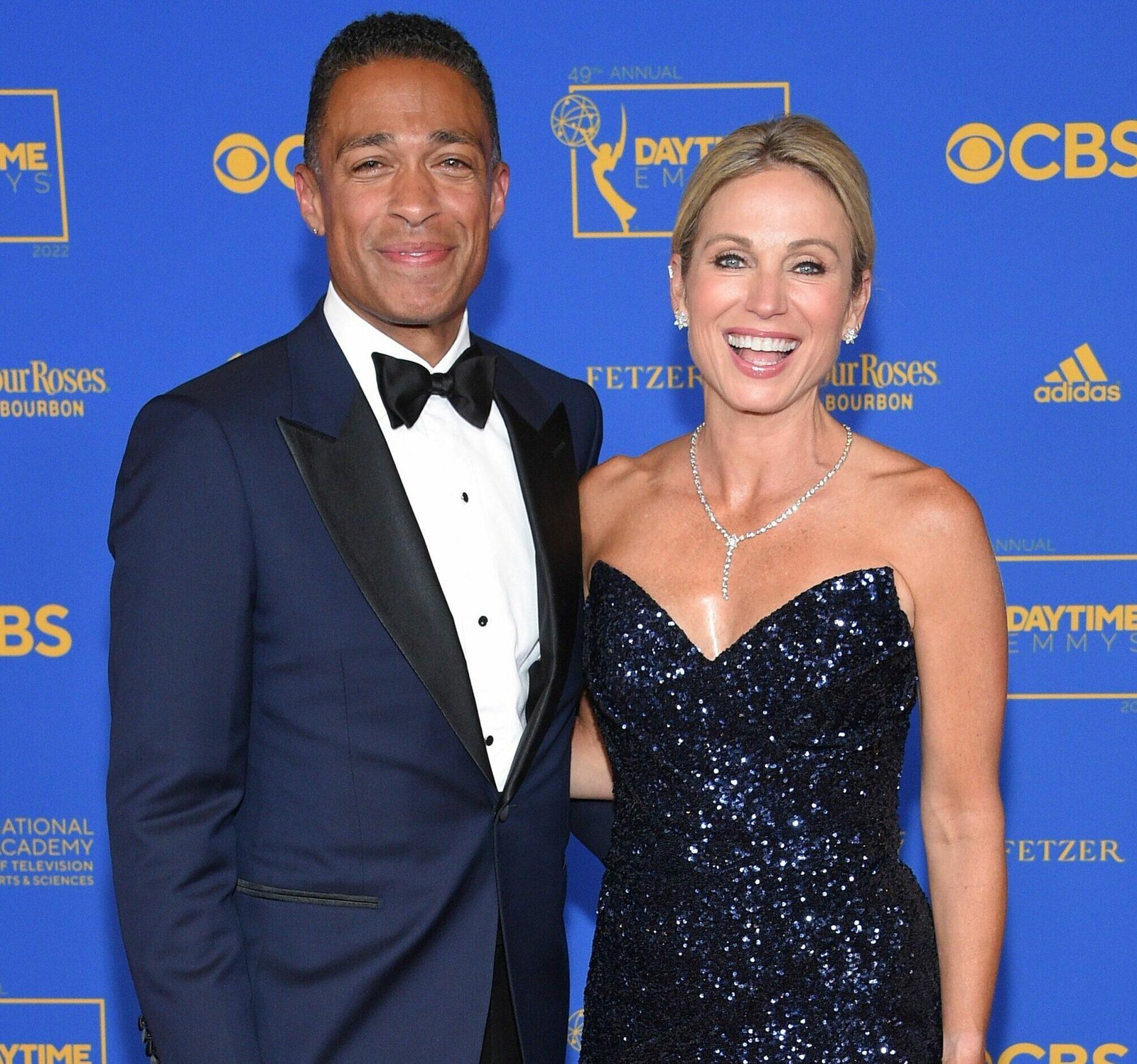 Amy Robbash, TJ Holmes at the Emmy Day Awards during the day