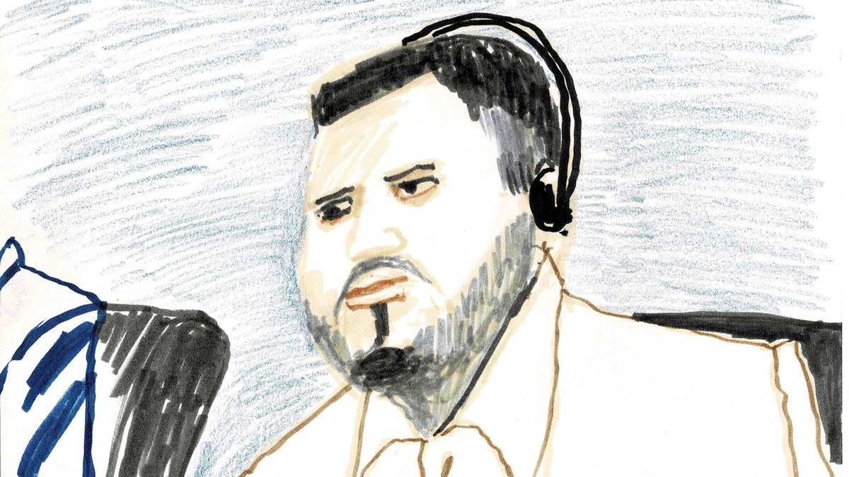 A drawing from Kilmar Abrago Garcia in court on Friday