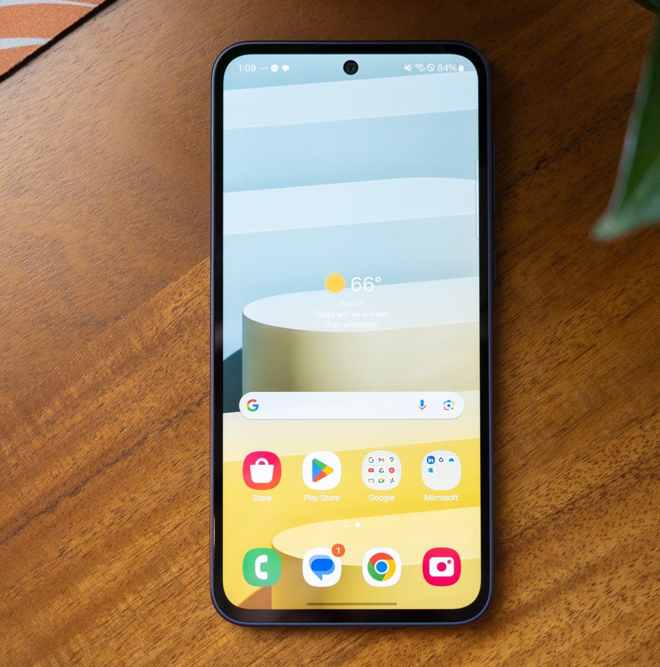 Samsung A53 5G on an office
