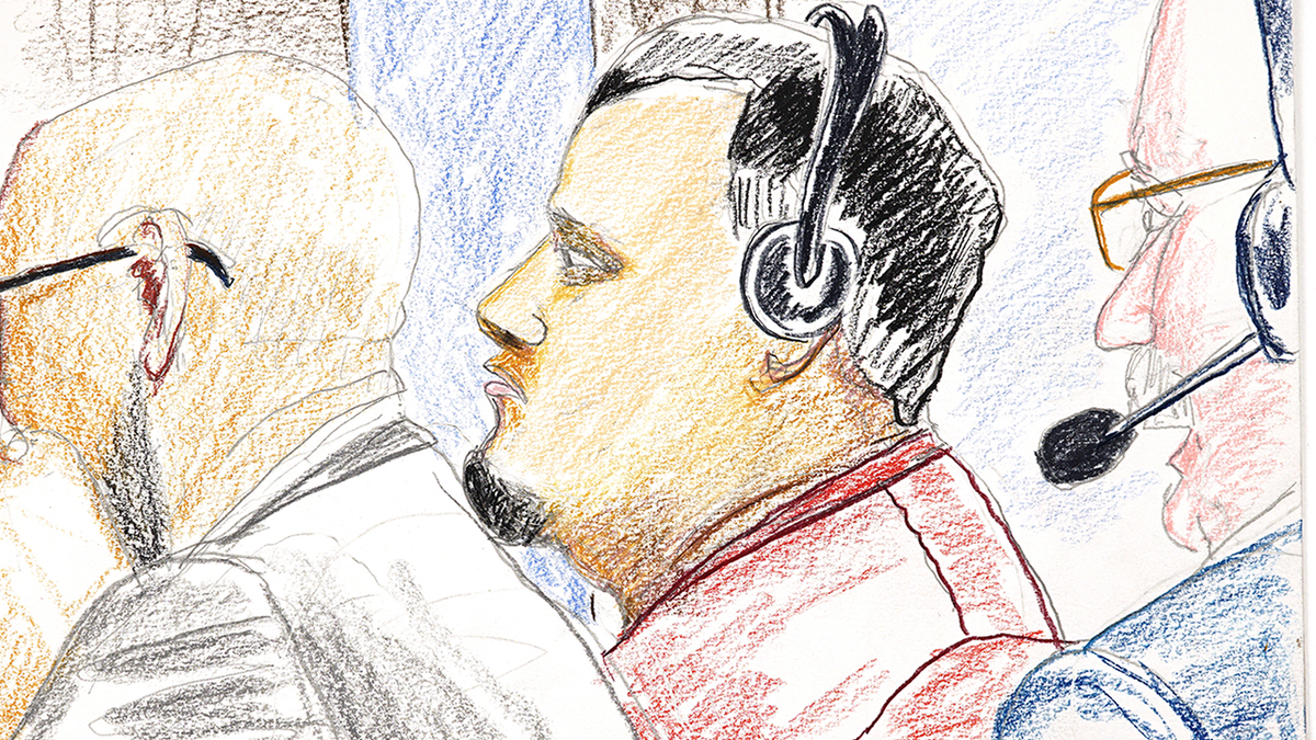Abugo Garcia, a translator appears in a colored drawing