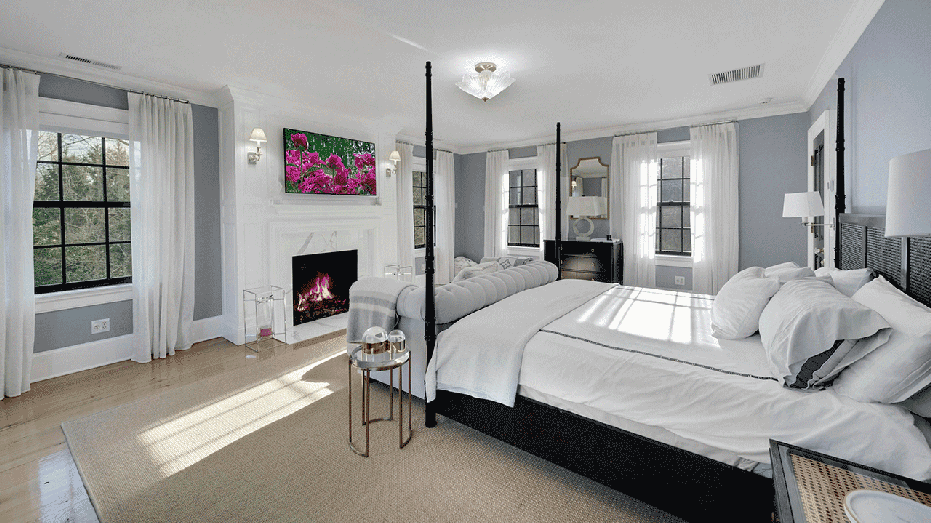 There are five bedrooms in the main home in the property with millions of dollars