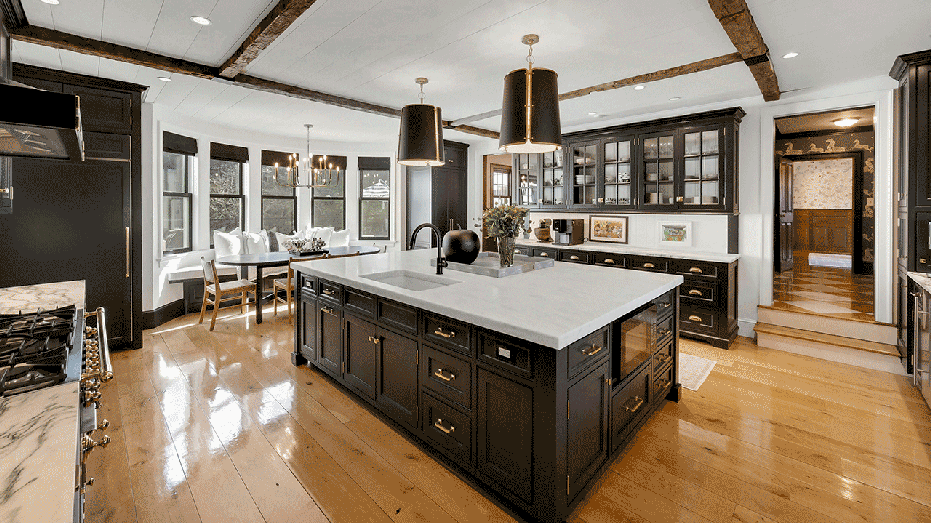 Looking to the luxurious home kitchen