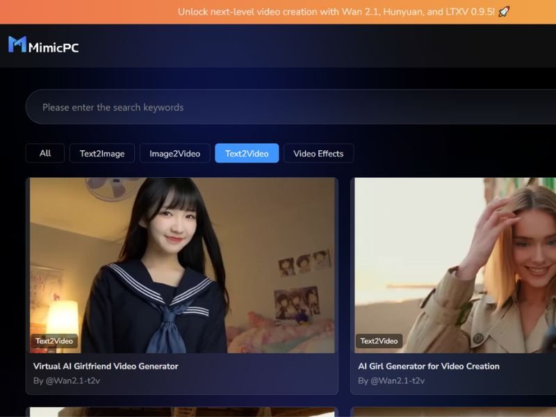 Mimicpc video generator