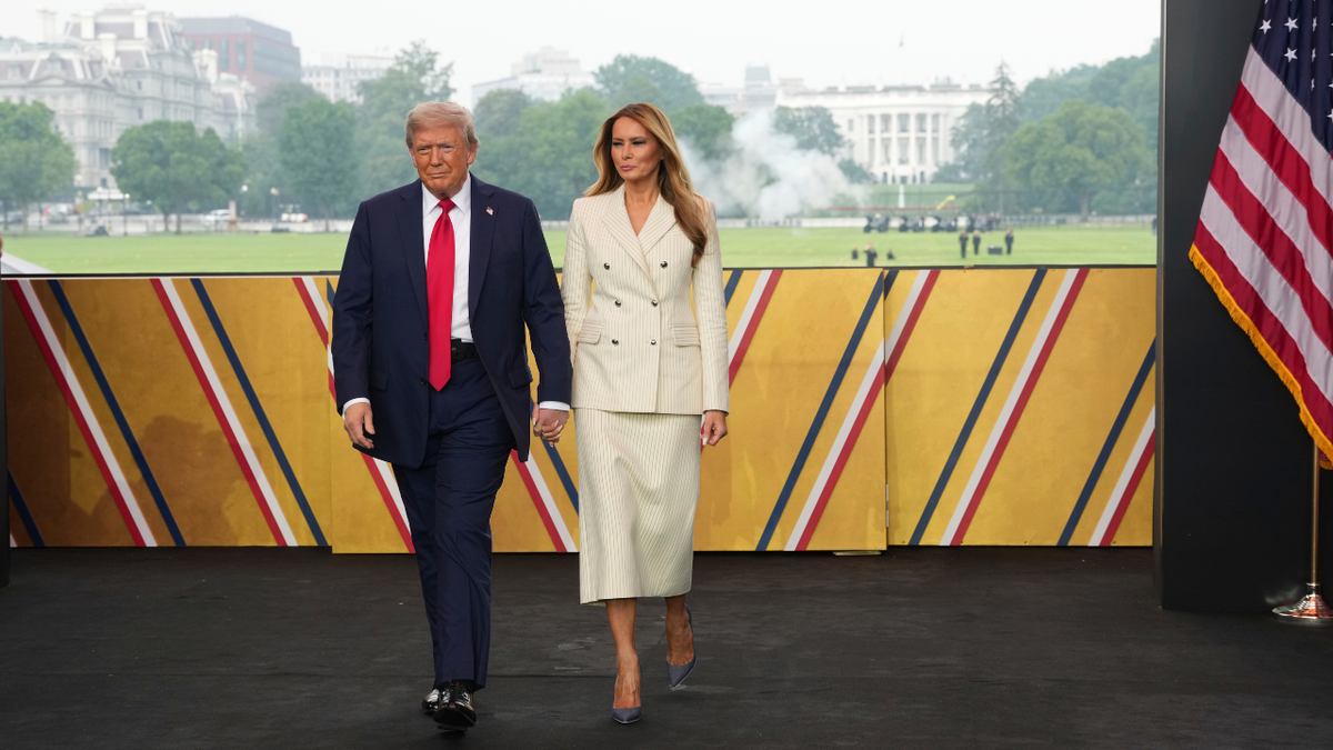 President Donald Trump and First Lady Melania Trump have reached a procession to honor the 250th anniversary of the army, coinciding with Trump's 79th, June 14, 2025 birthday in Washington. 