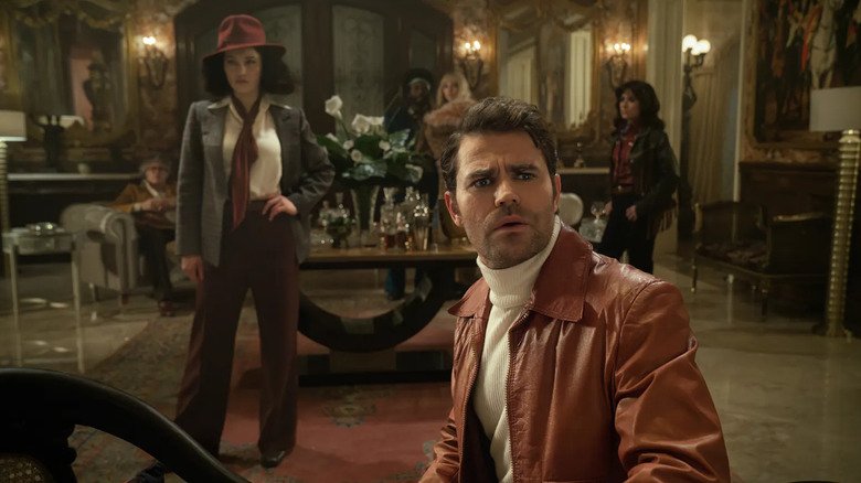 James Kirk in old -fashioned civilian clothes, and it appears confused