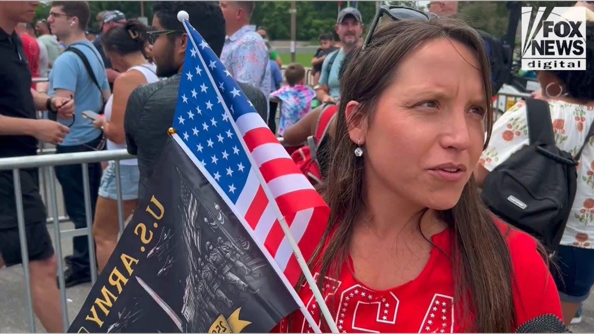 Trump's supporter attends the military parade