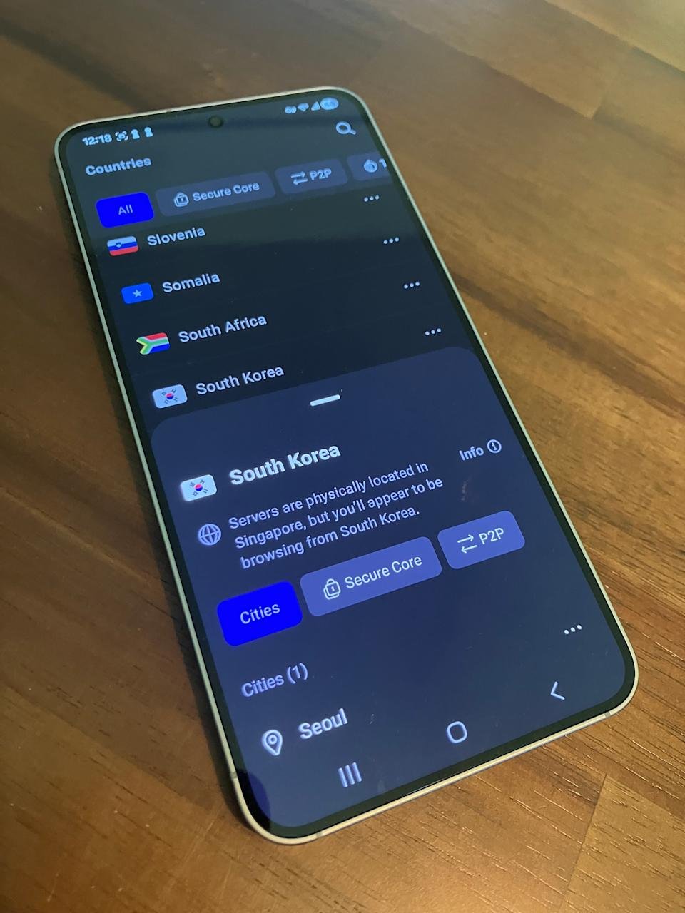Proton VPN lets you know which of its locations are virtual.