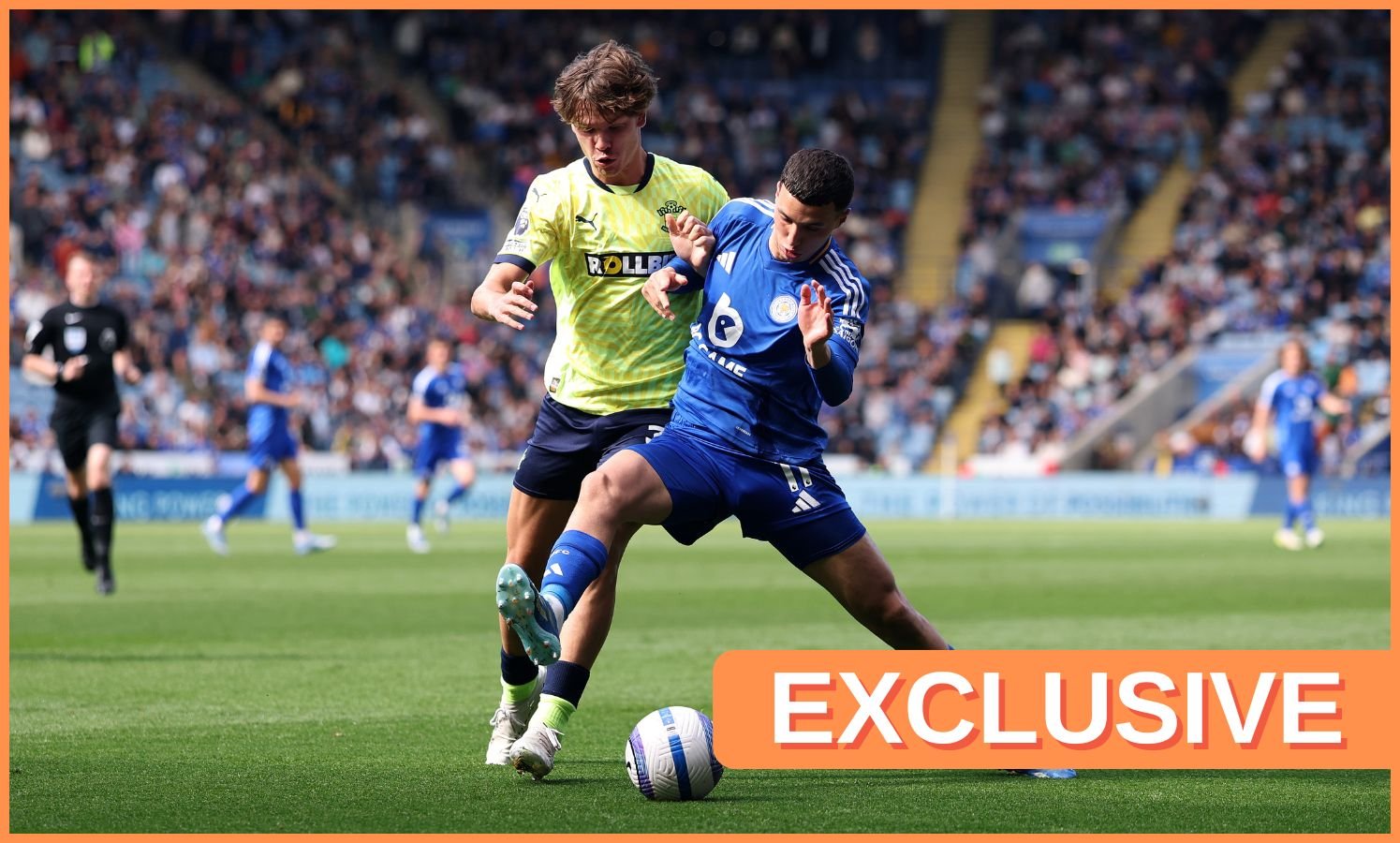 Tyler Deling at Southampton against Leicester City