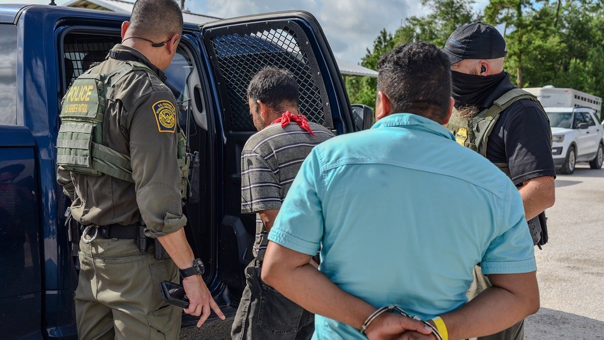 Illegal in detention truck is entered