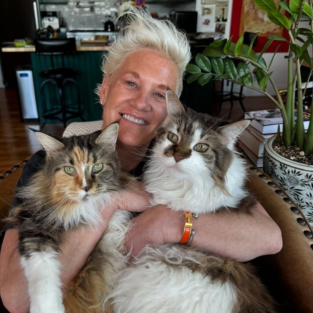 Ann Borrell and her cat