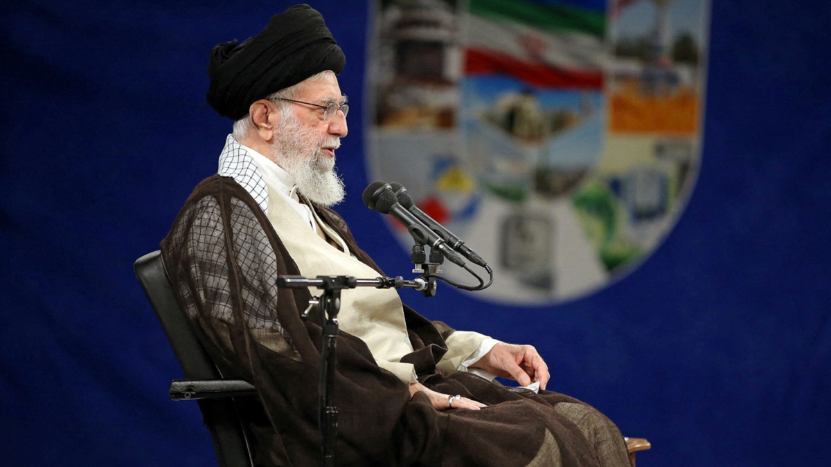 The supreme leader of the Iranian, Ayatollah Ali Khouni, speaks in Tehran